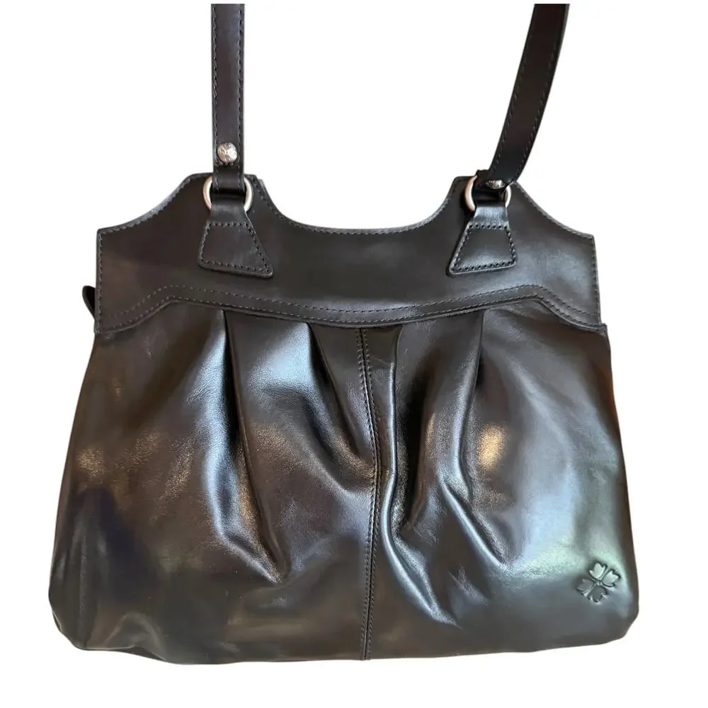 Patricia Nash Napoli Leather Heritage Shoulder Bag Black